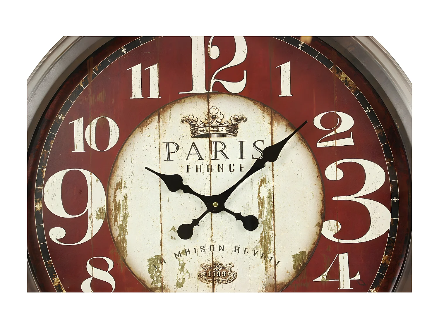 Grande horloge ancienne murale paris france Fer Rouge-Bordeaux - Décoration d'Autrefois