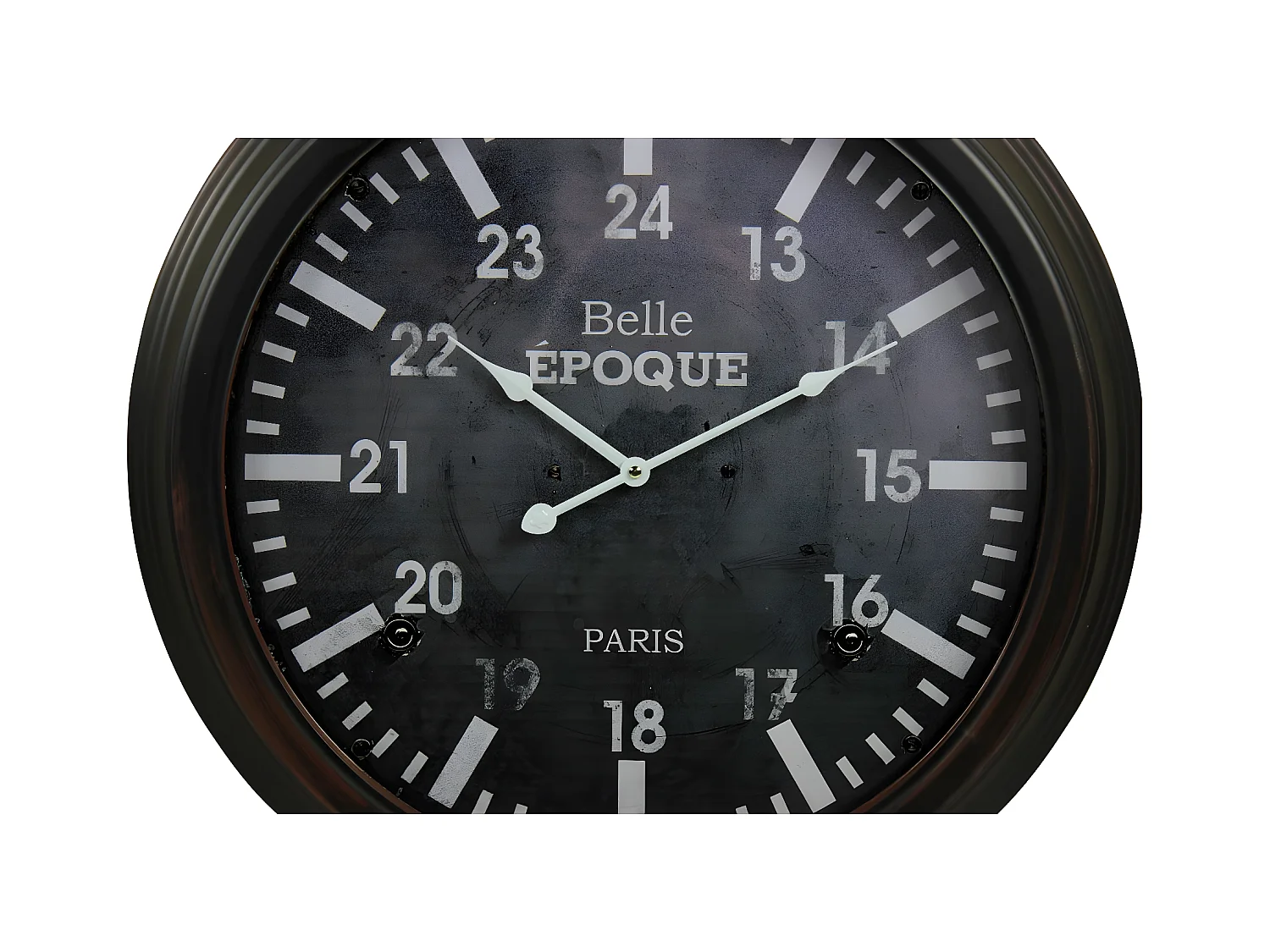 Horloge ancienne murale belle epoque Métal Bleu - Décoration d'Autrefois