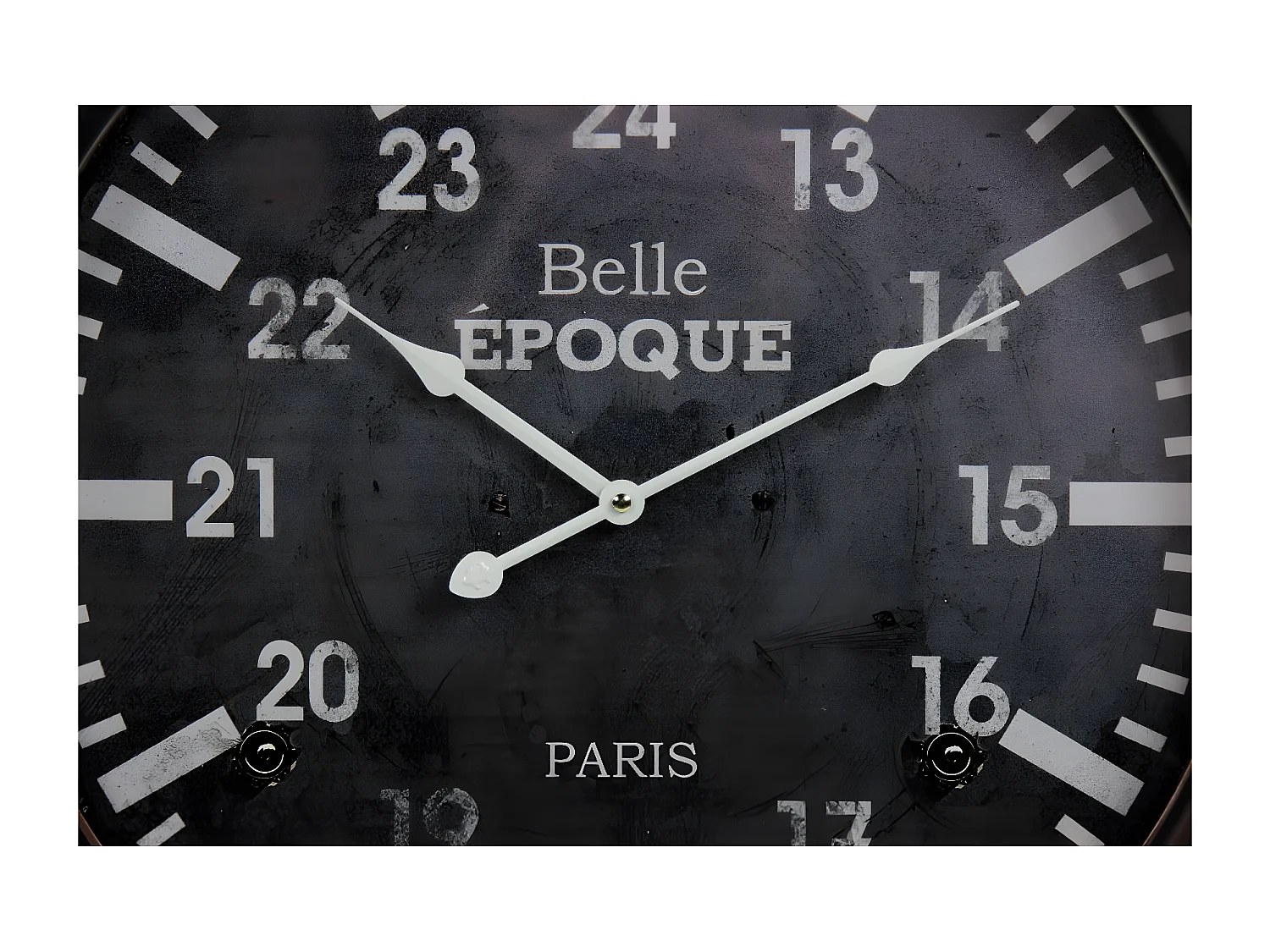 Horloge ancienne murale belle epoque Métal Bleu - Décoration d'Autrefois