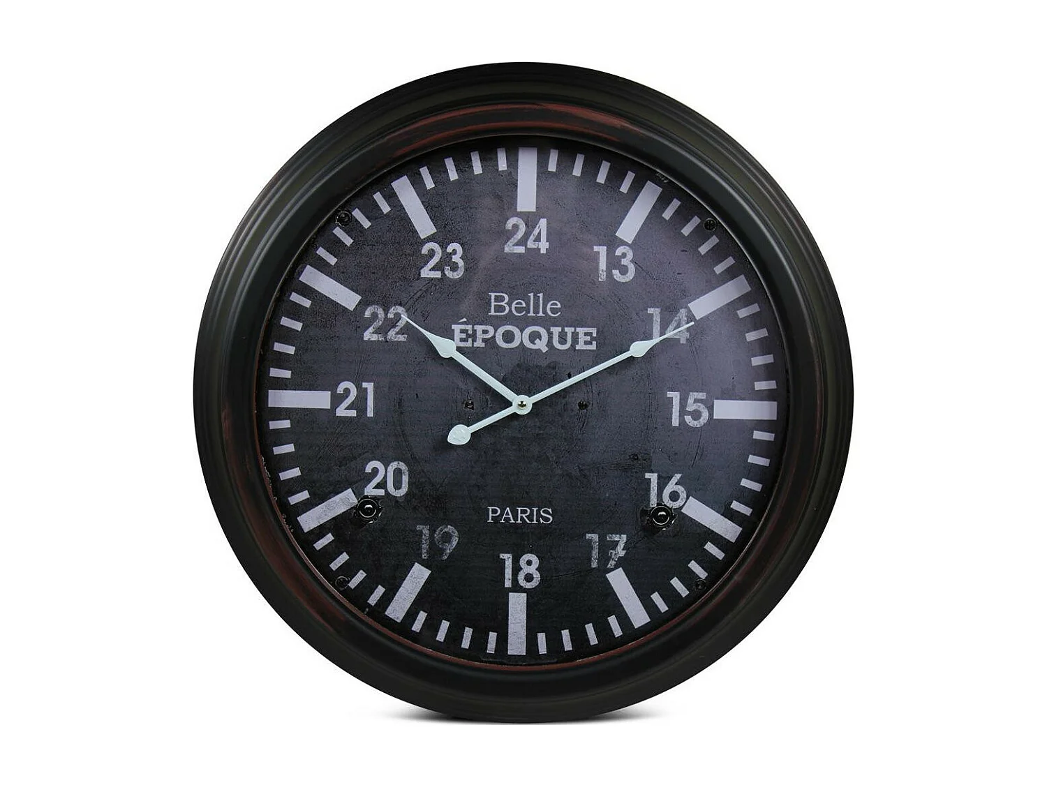 Horloge ancienne murale belle epoque Métal Bleu - Décoration d'Autrefois