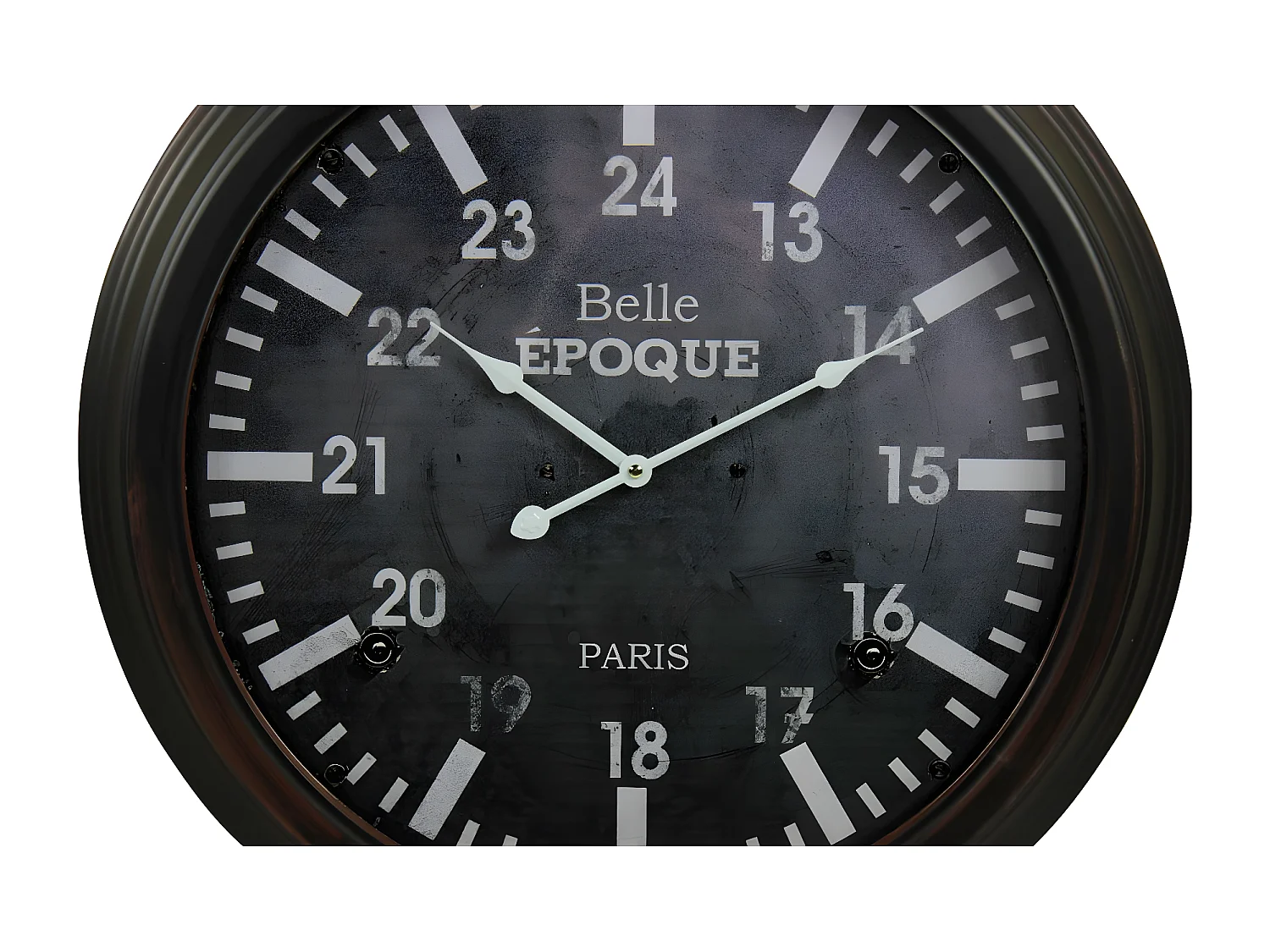 Horloge ancienne murale belle epoque Métal Bleu - Décoration d'Autrefois