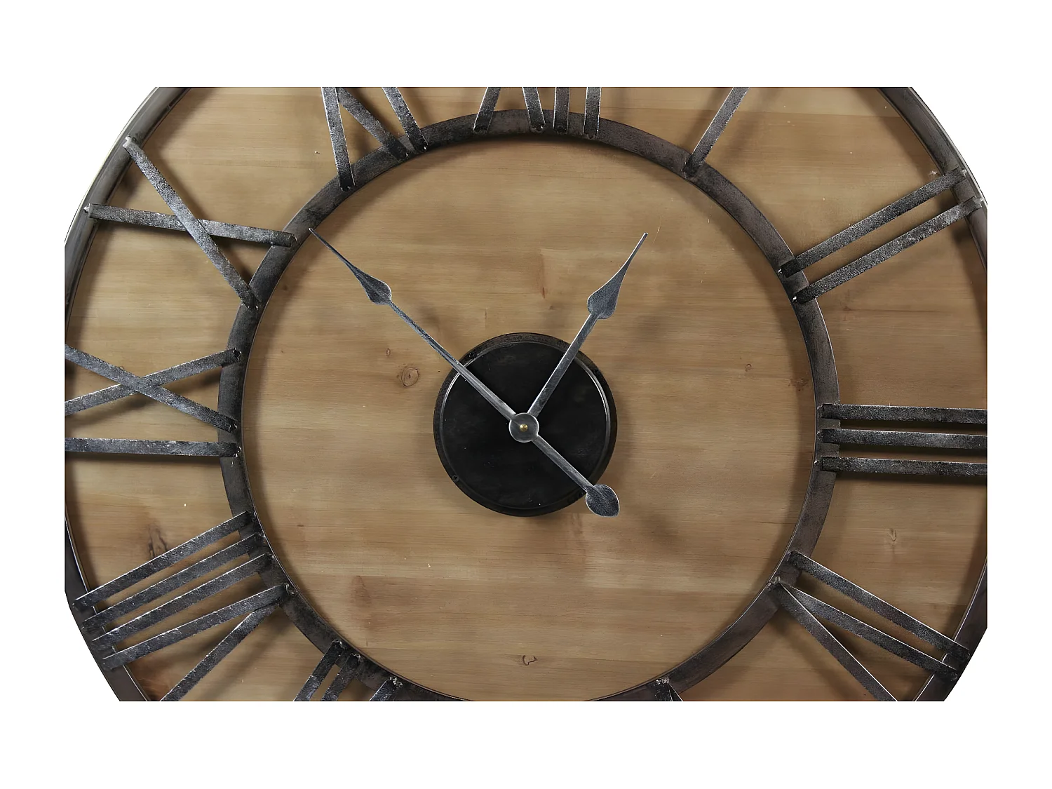 Grande horloge ancienne Fer Forgé Marron - Décoration d'Autrefois