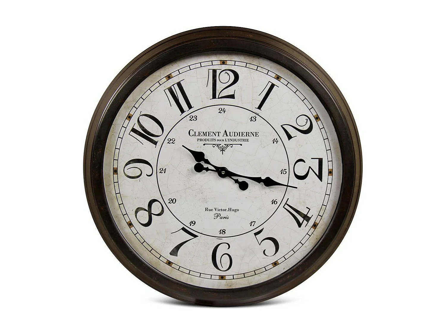 Grande horloge ancienne murale clément audierne Métal Blanc - Décoration d'Autrefois