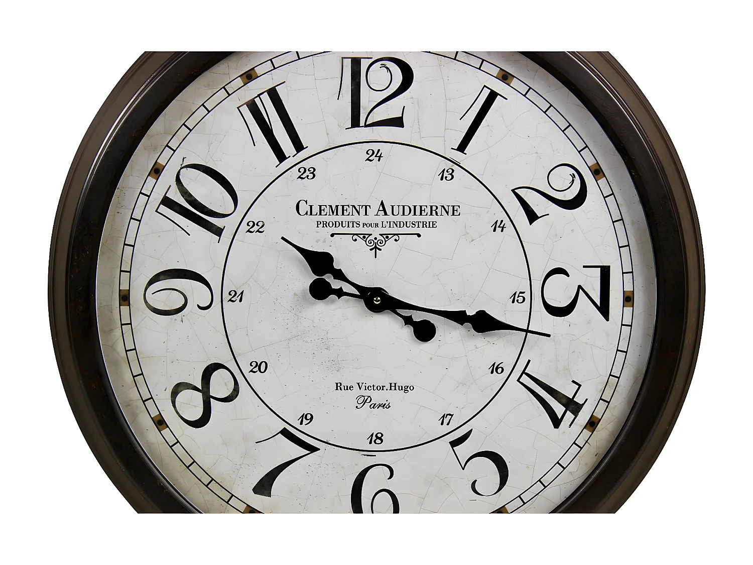 Grande horloge ancienne murale clément audierne Métal Blanc - Décoration d'Autrefois