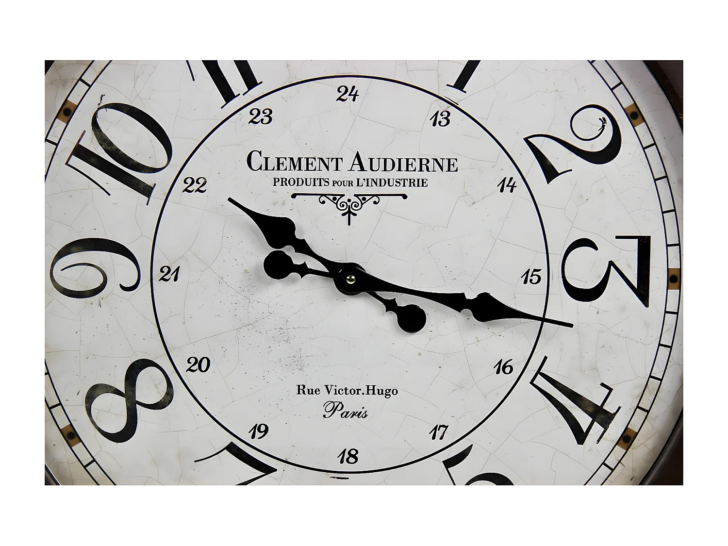 Grande horloge ancienne murale clément audierne Métal Blanc - Décoration d'Autrefois