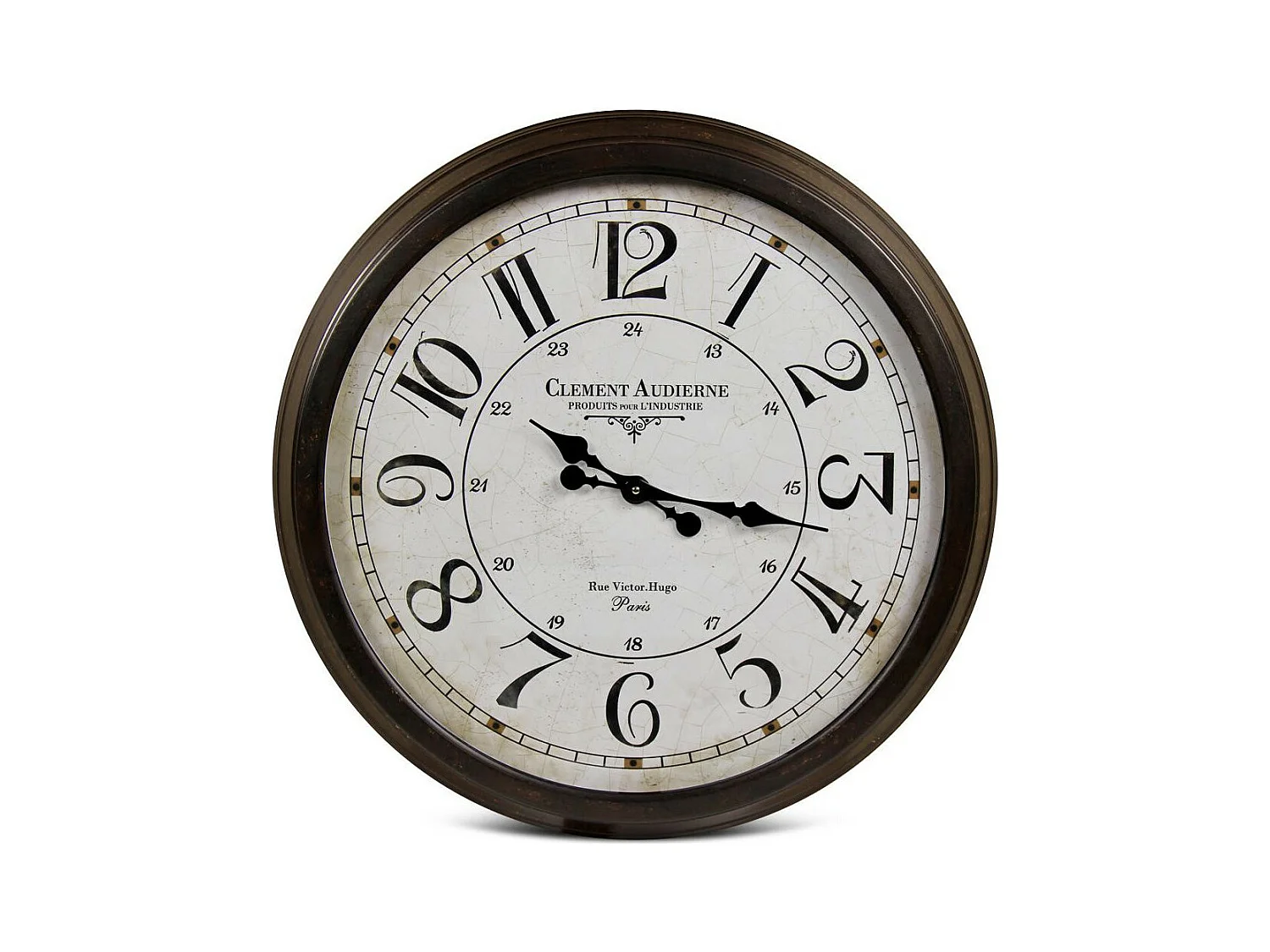 Grande horloge ancienne murale clément audierne Métal Blanc - Décoration d'Autrefois