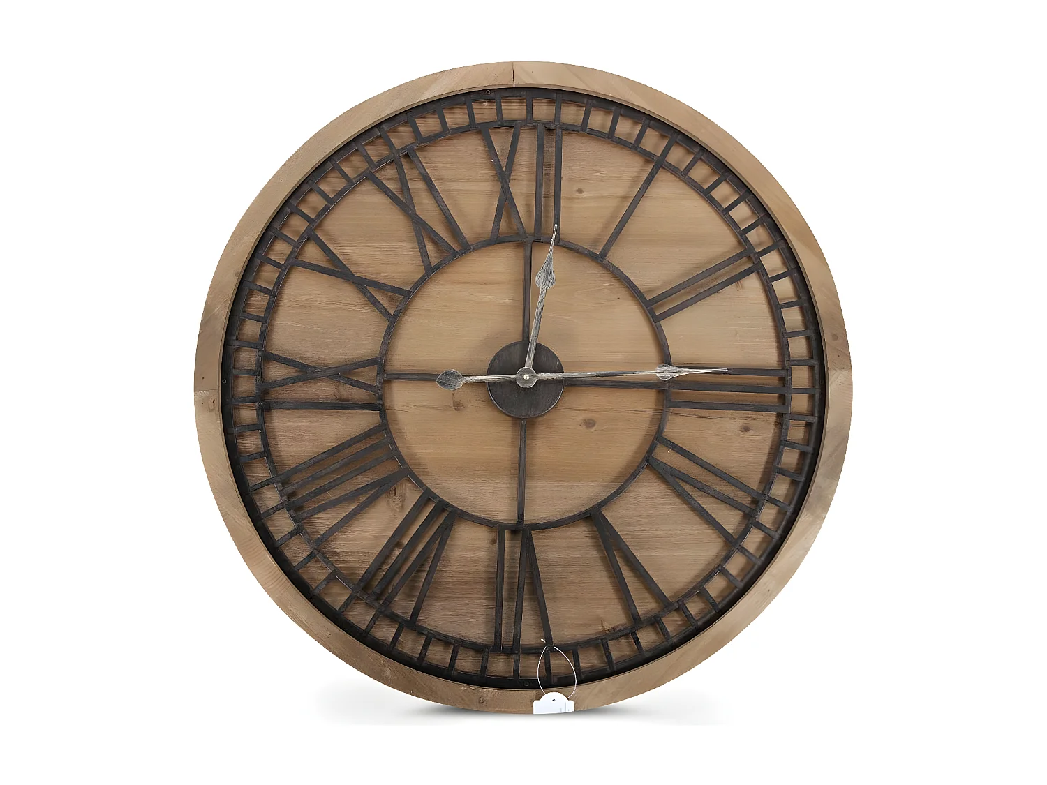 Grande horloge ancienne Bois-Métal Marron - Décoration d'Autrefois