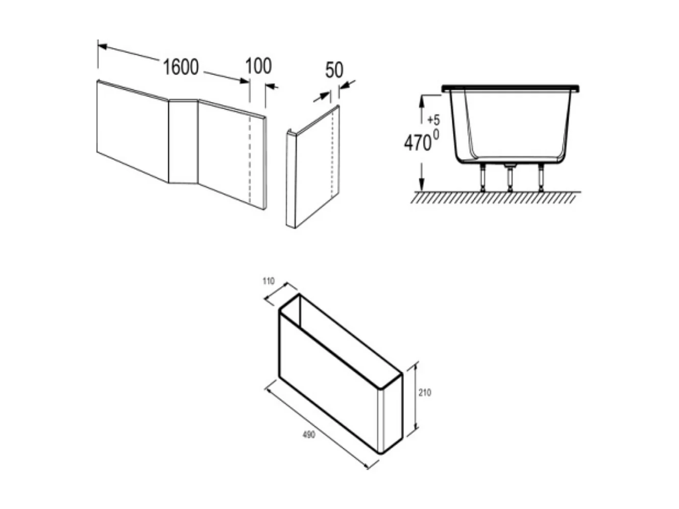 Tablier bain douche JACOB DELAFON Malice
