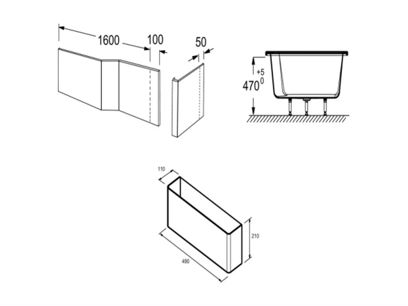 Tablier bain douche JACOB DELAFON Malice