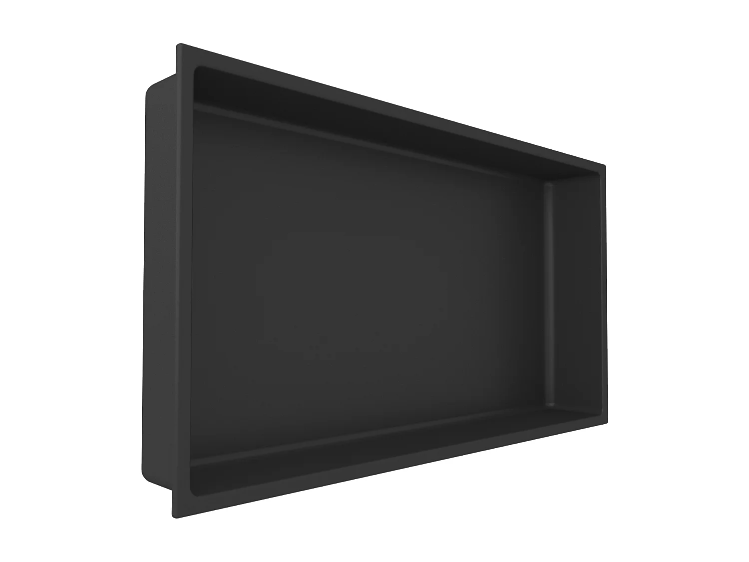 Lot de 2 Niches de Douche, Rangement mural de Salle de Bain et Douche 63X33cm Noir Satiné, NOOK by SANIZÉO