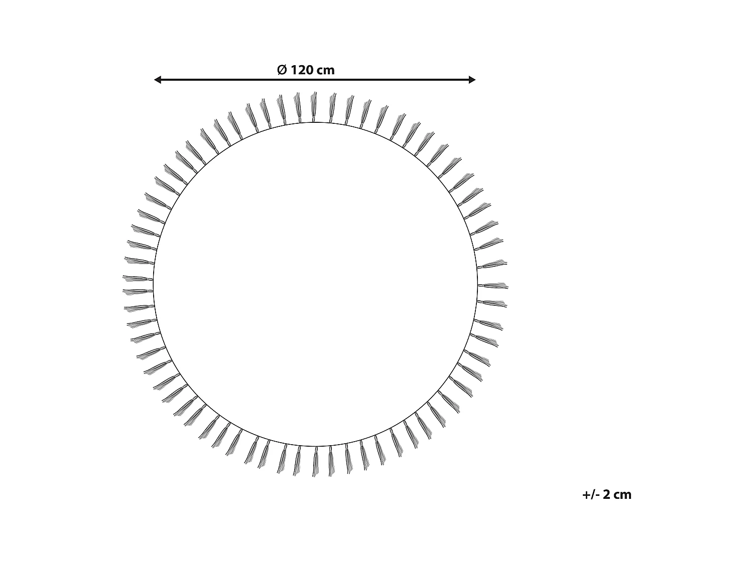 Vloerkleed kat katoen beige ø 120 cm ETSERI