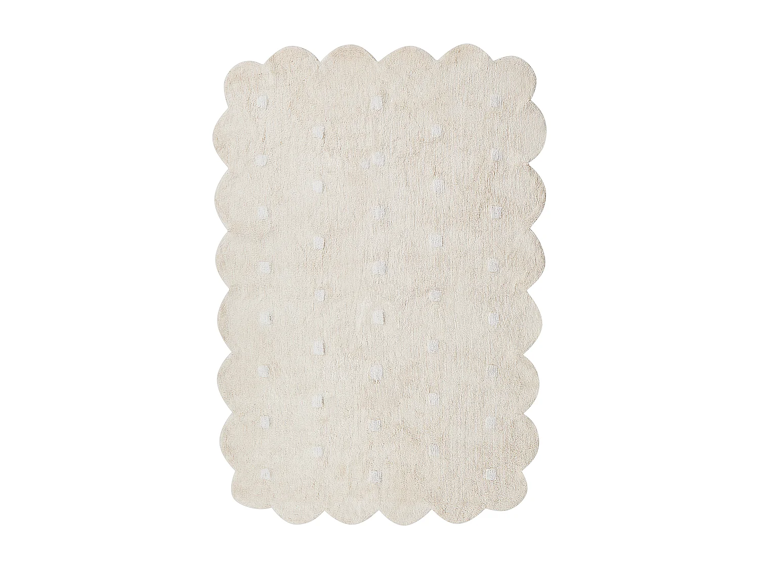 Vloerkleed katoen beige 140 x 200 cm SAREKI