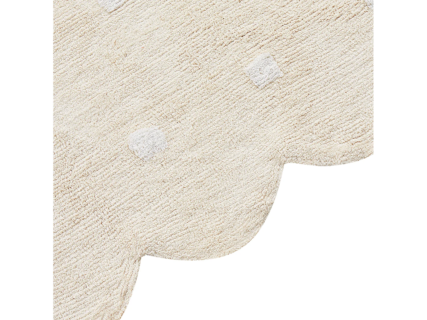 Vloerkleed katoen beige 140 x 200 cm SAREKI