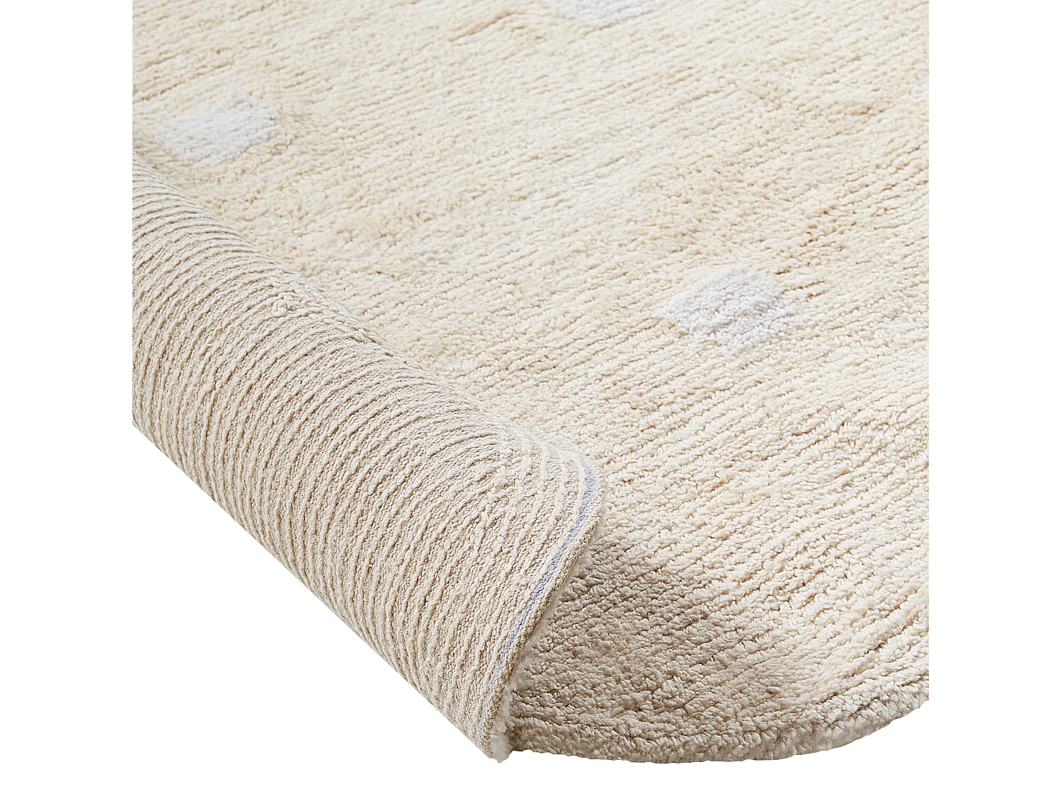 Vloerkleed katoen beige 140 x 200 cm SAREKI