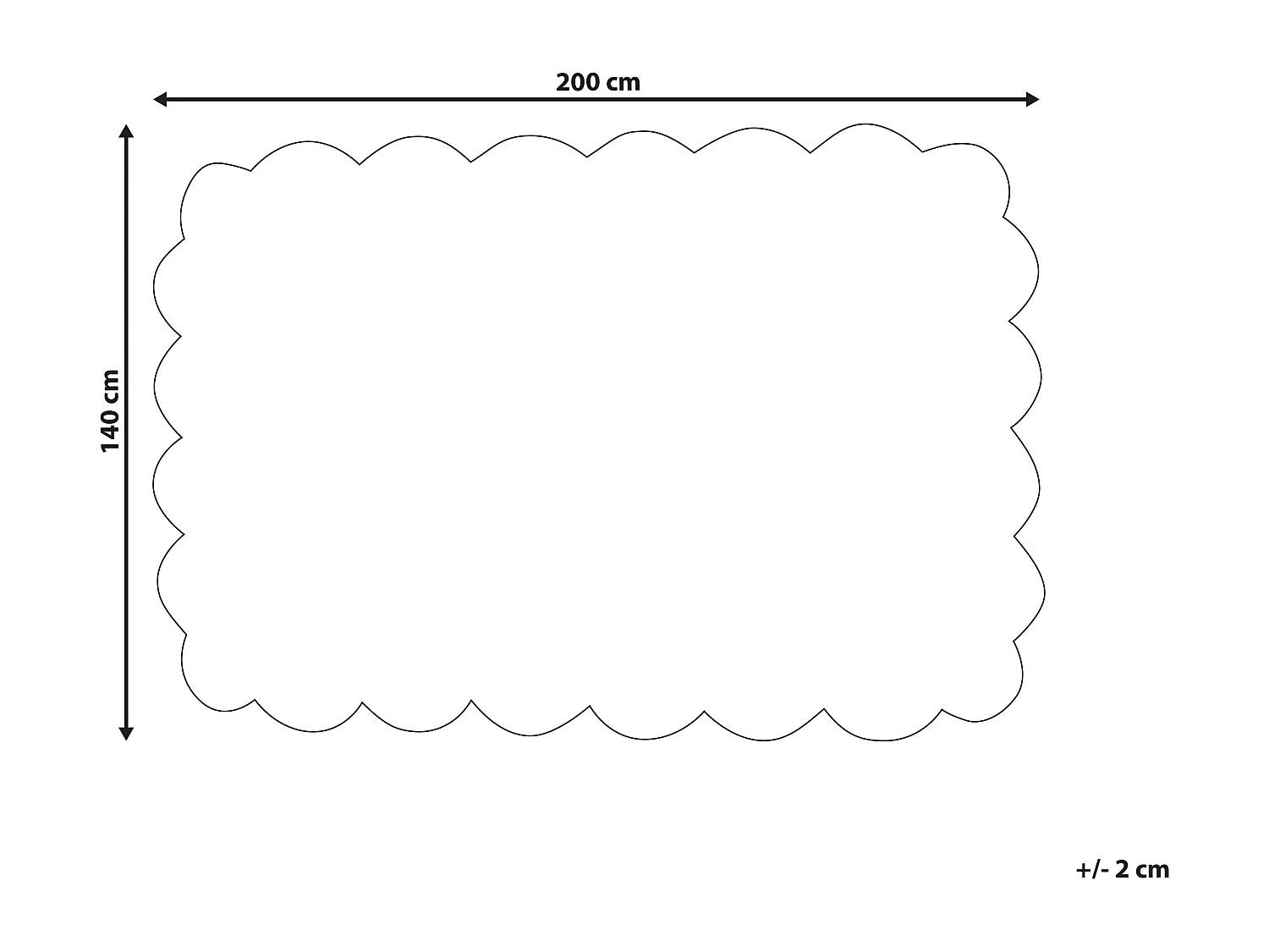 Vloerkleed katoen beige 140 x 200 cm SAREKI