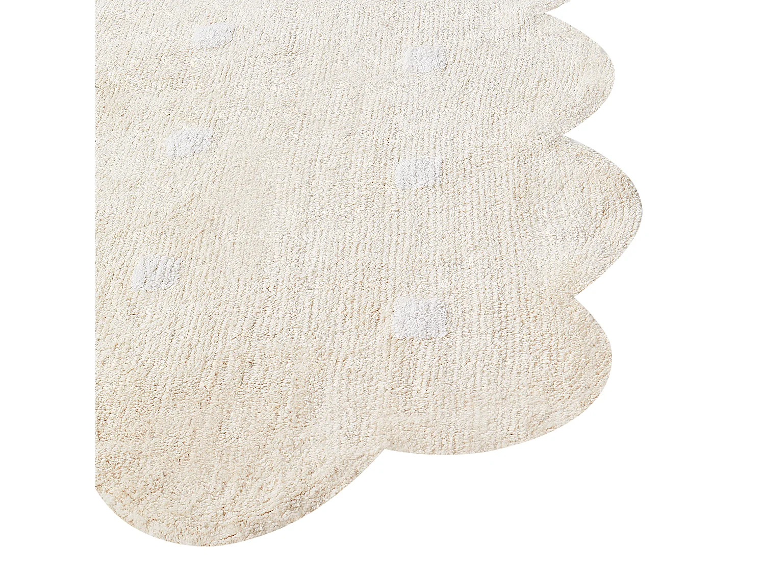 Vloerkleed katoen beige 140 x 200 cm SAREKI