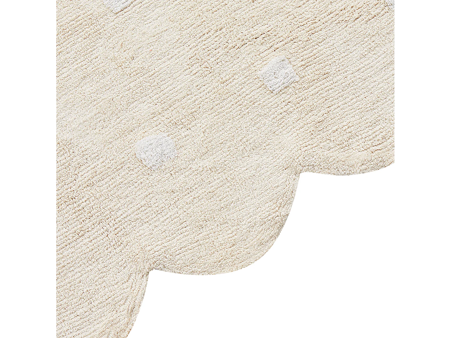 Vloerkleed katoen beige 140 x 200 cm SAREKI