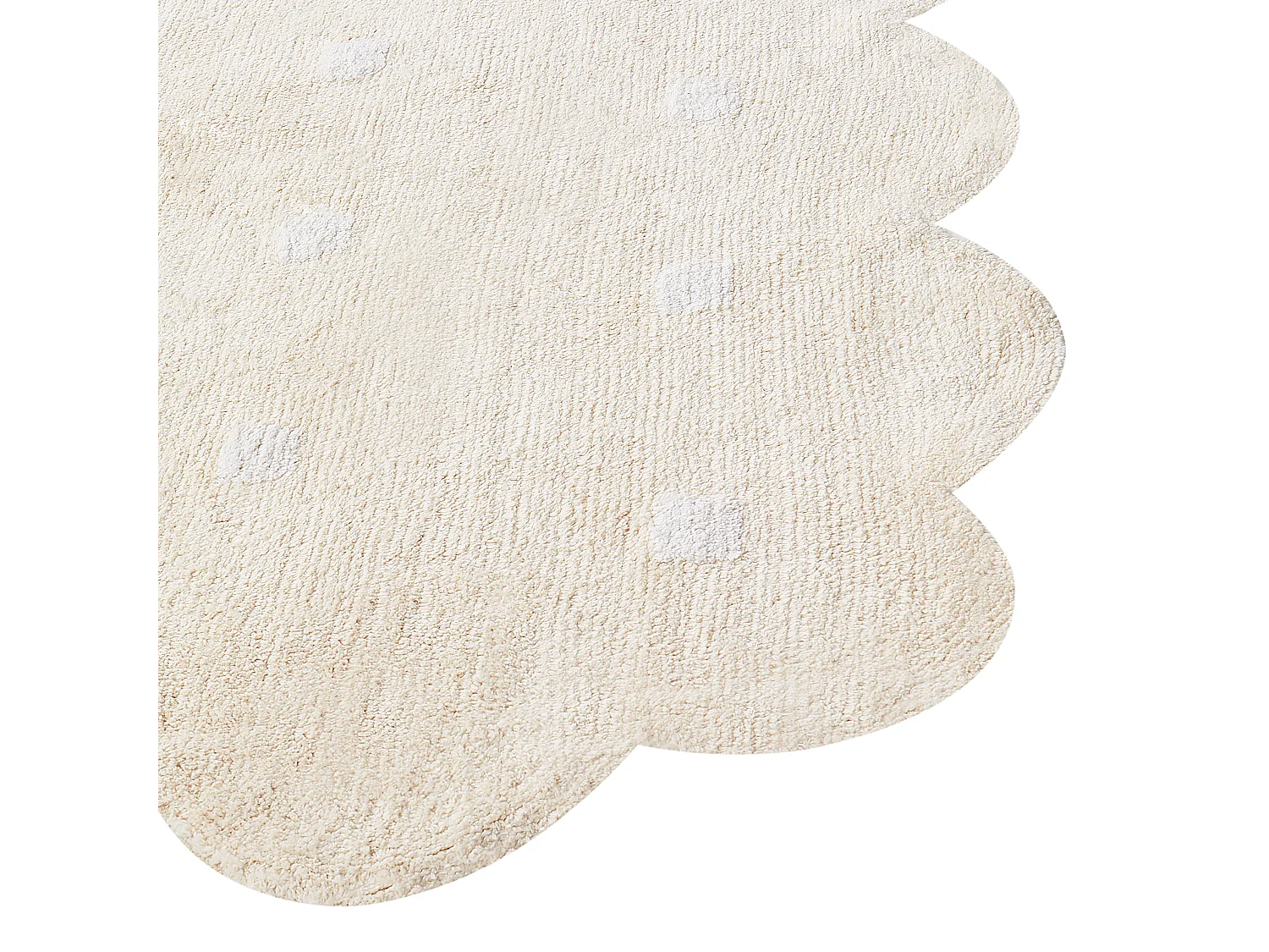 Vloerkleed katoen beige 140 x 200 cm SAREKI