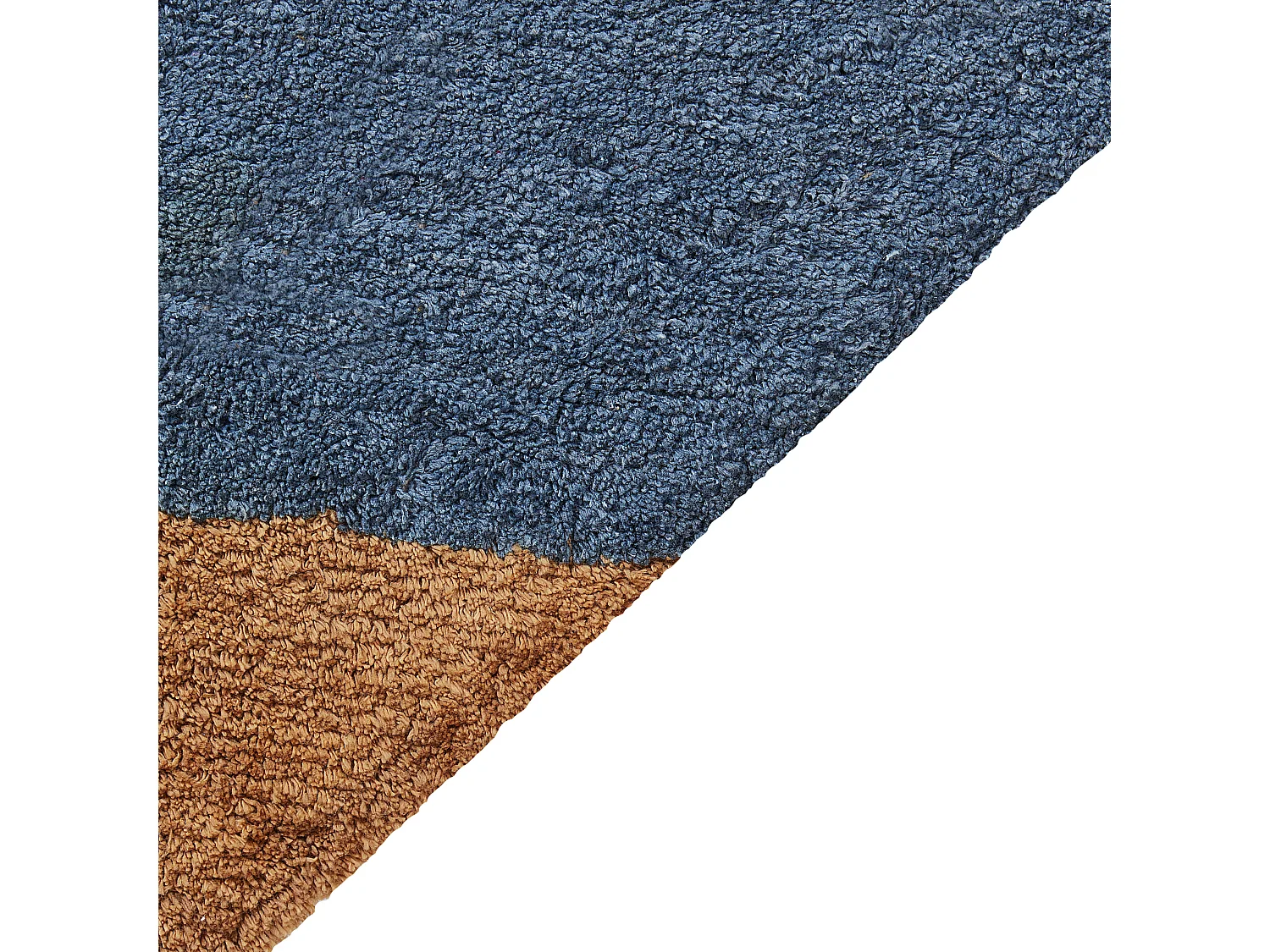 Baumwollteppich gestreift 140 x 200 cm Braun und Blau XULUF