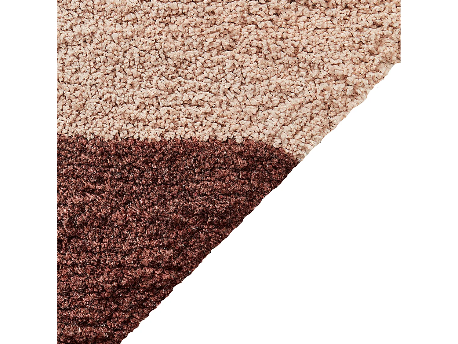 Teppich Baumwolle beige / braun 140x200 cm Strefenmuster mit Fransen Boho Xuluf