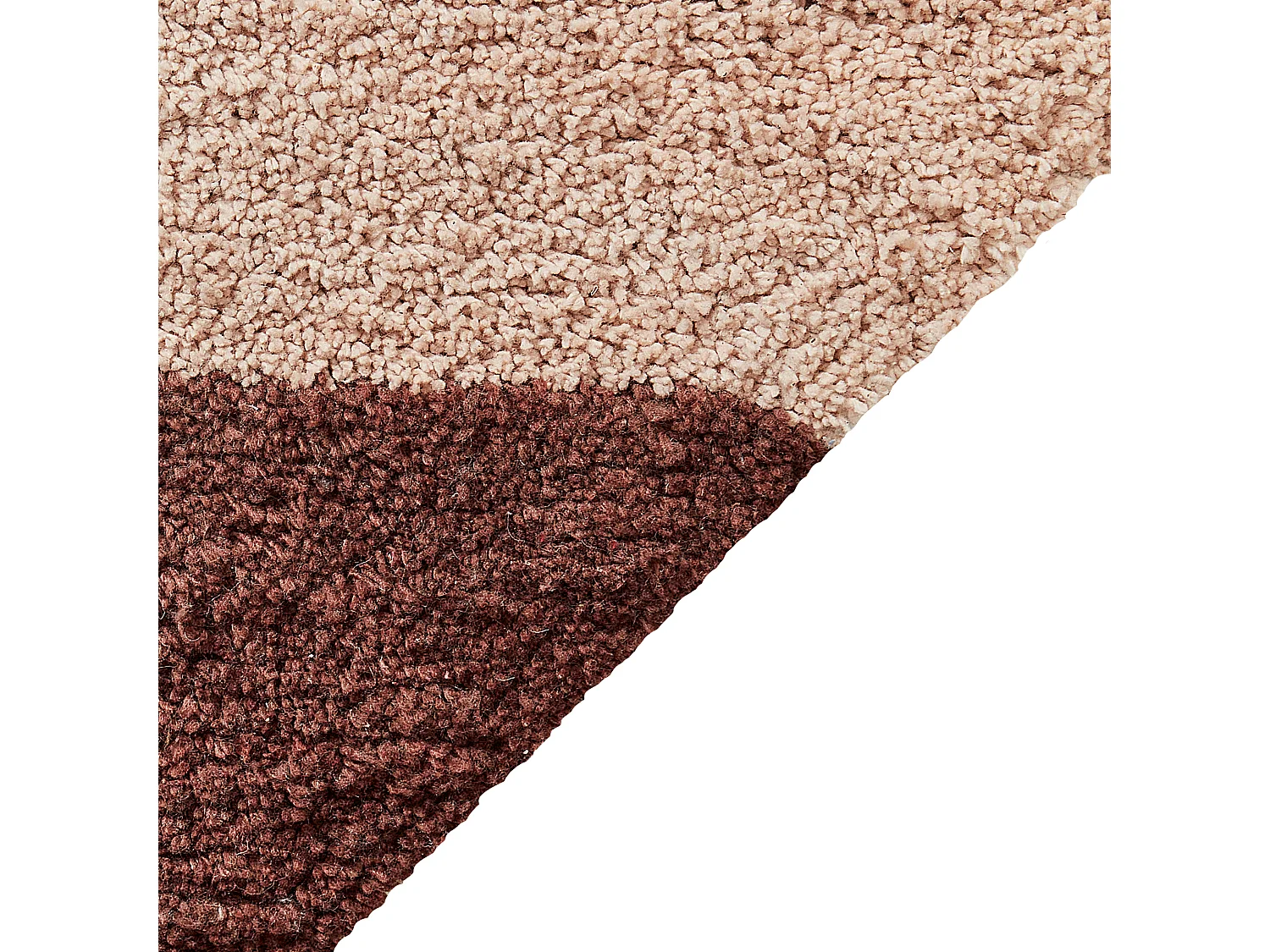 Tapis avec motif rayé en coton 140 x 200 cm marron et beige XULUF