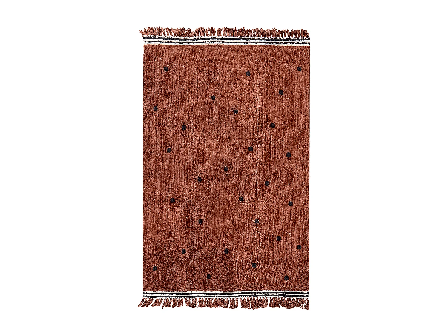 Tapis 140 x 200 cm en coton marron LAZA