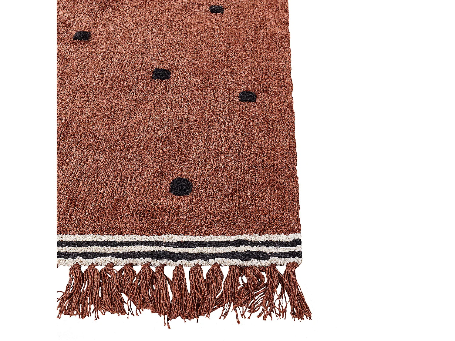 Tapis 140 x 200 cm en coton marron LAZA