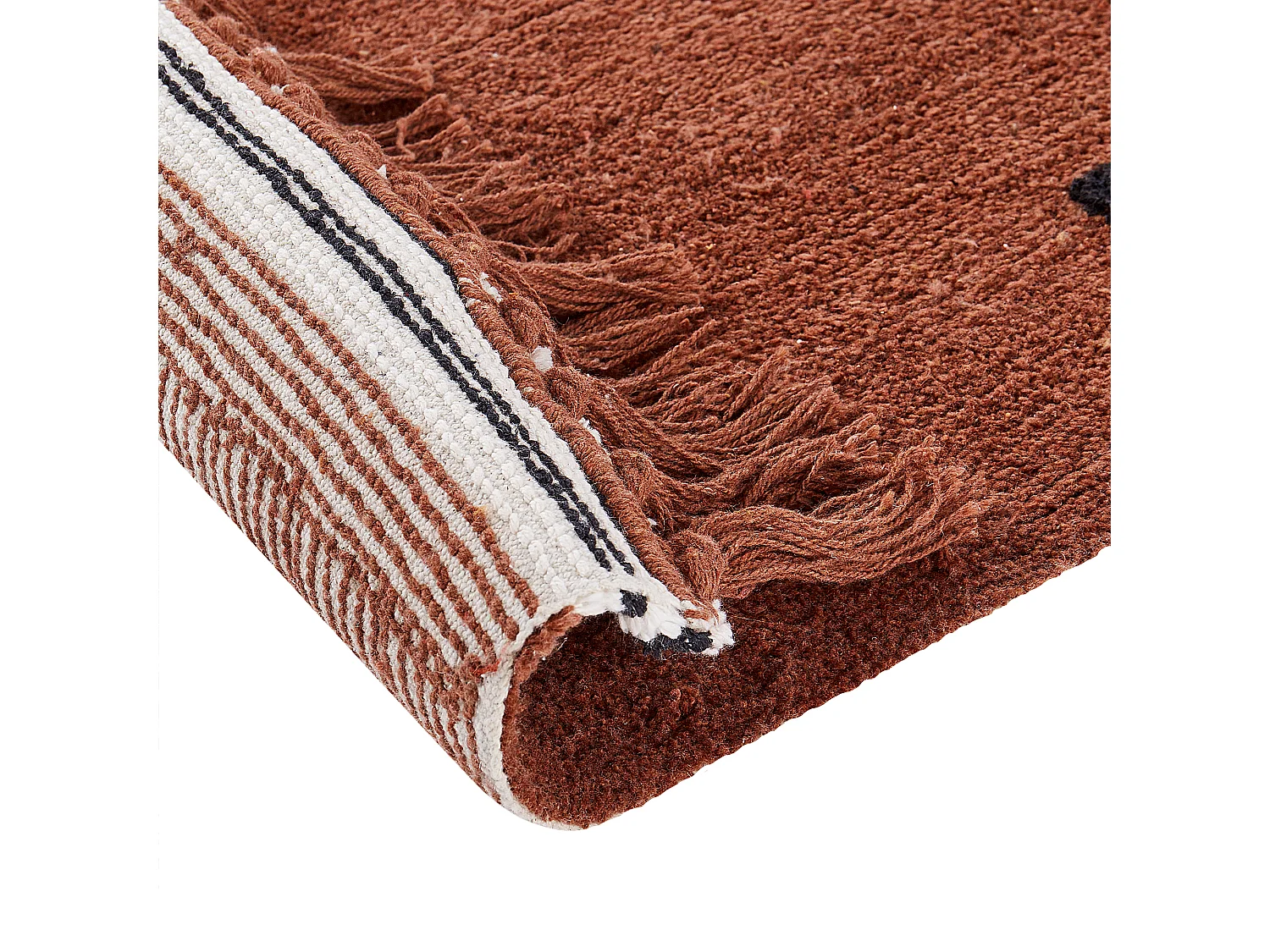 Tapis 140 x 200 cm en coton marron LAZA