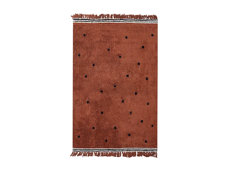 Tapis enfant LAZA Marron 140 x 200 cm Coton