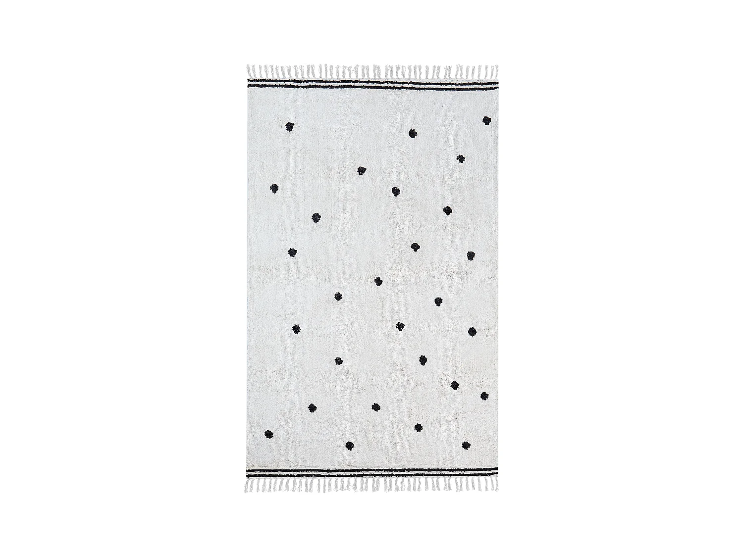 Tapis enfant LAZA Blanc cassé 140 x 200 cm Coton
