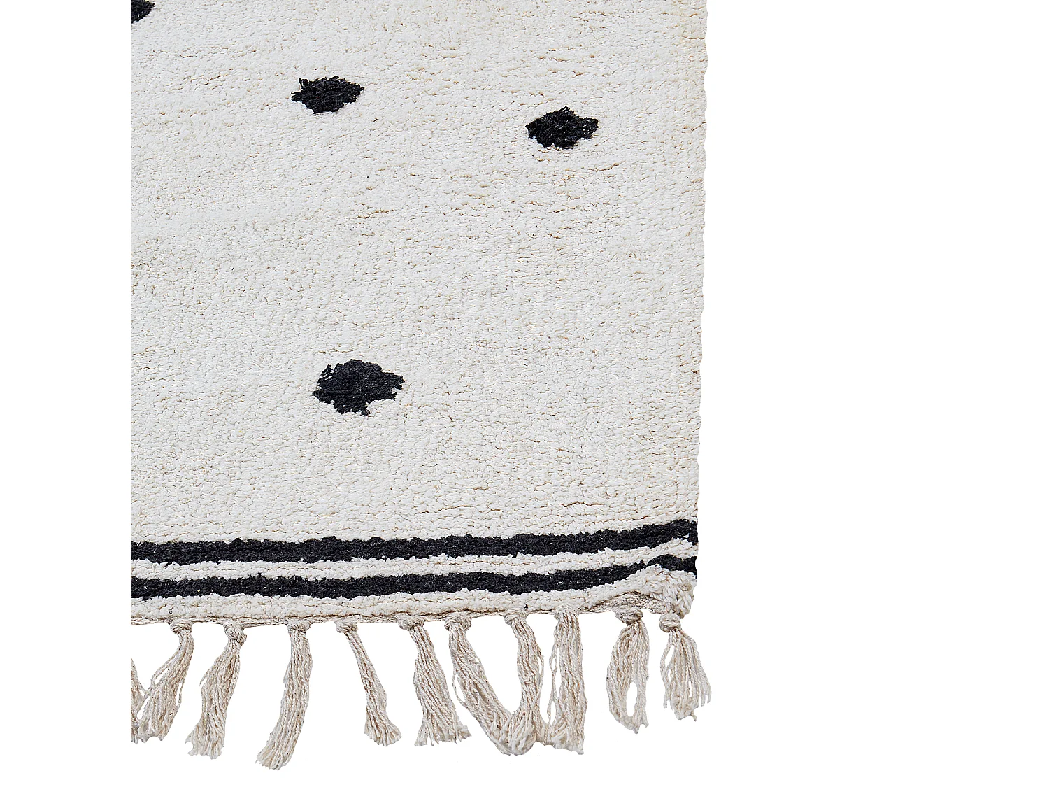 Tapis enfant LAZA Blanc cassé 140 x 200 cm Coton