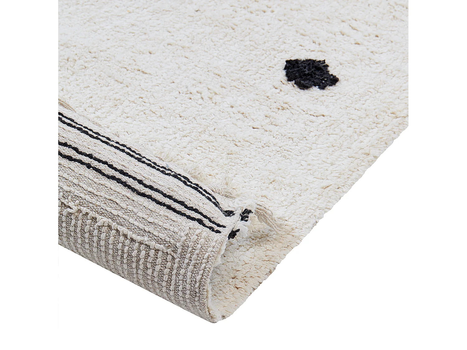 Tapis enfant LAZA Blanc cassé 140 x 200 cm Coton