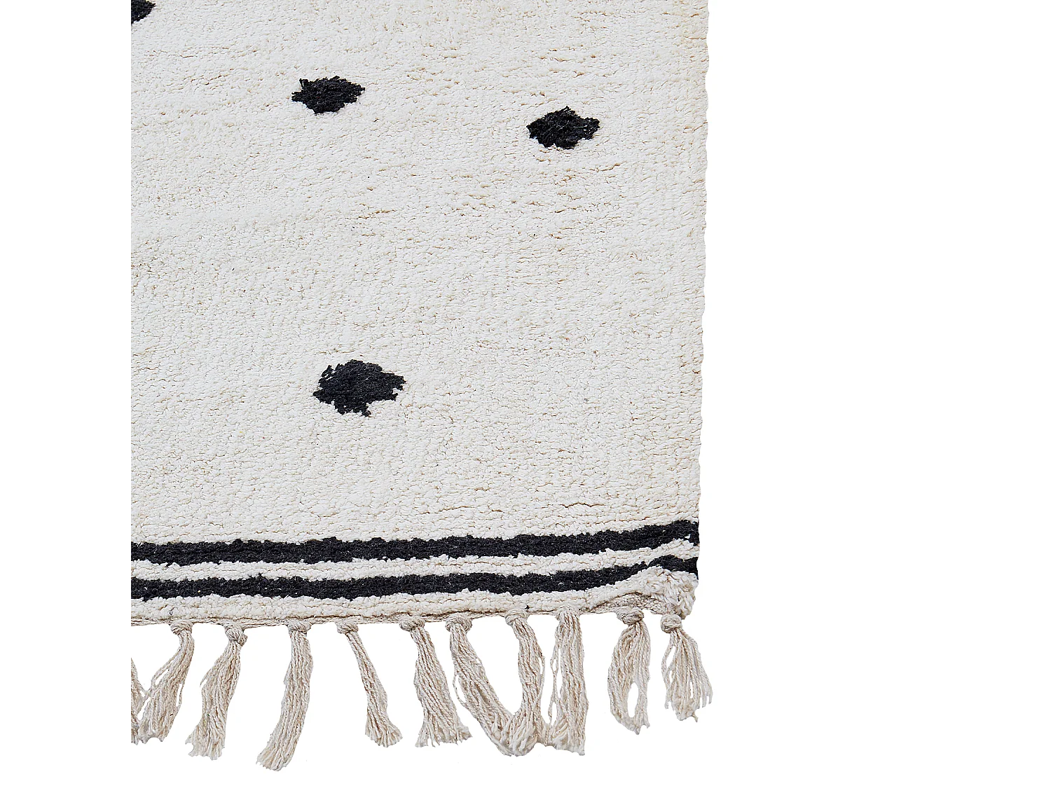 Tapis enfant LAZA Blanc cassé 140 x 200 cm Coton