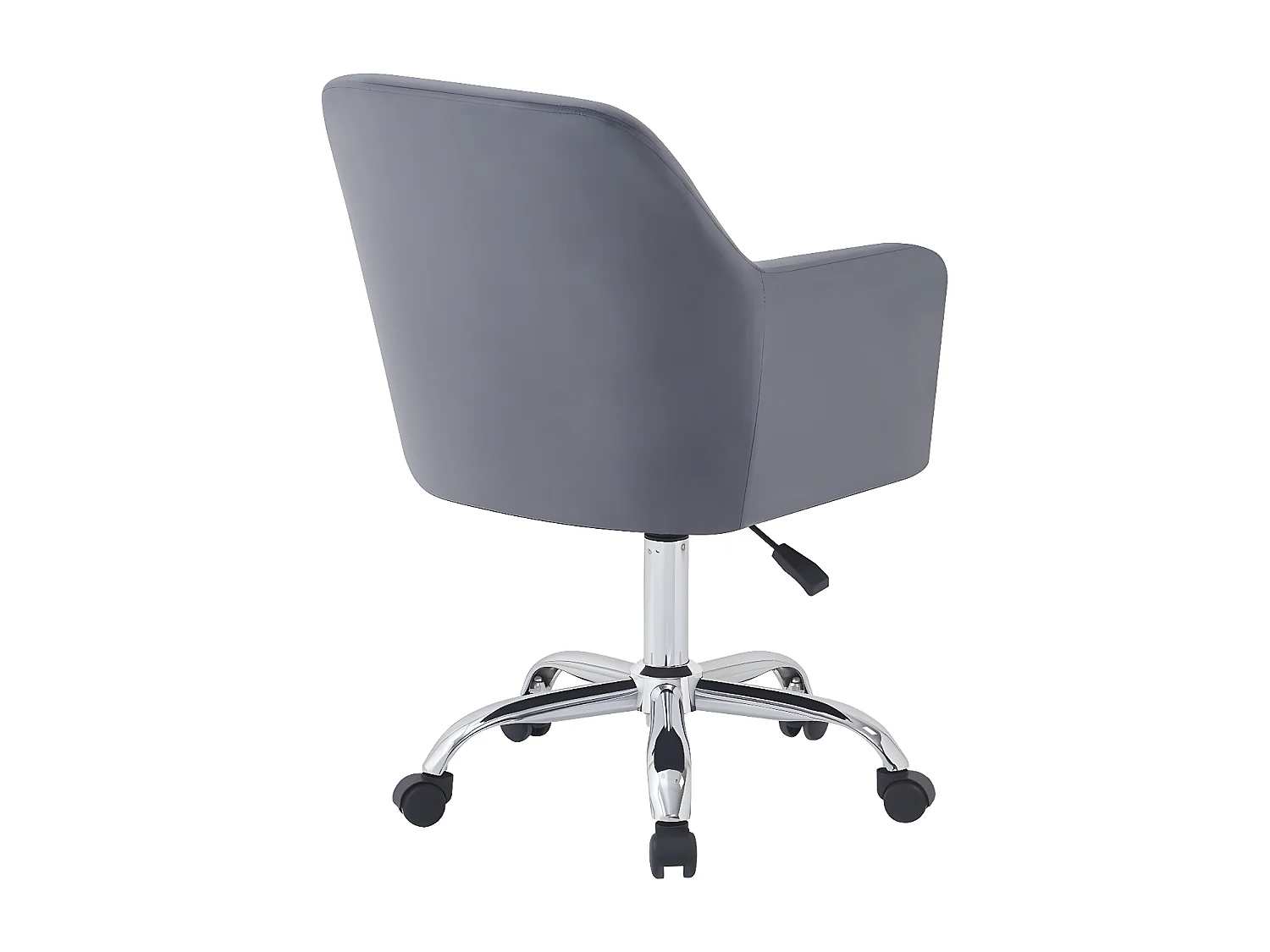 Chaise de bureau en velours ajustable "Ophélie" - Gris