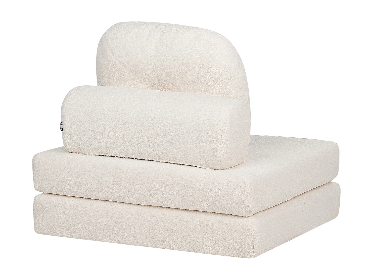 Fauteuil convertible OLDEN Bouclé Blanc