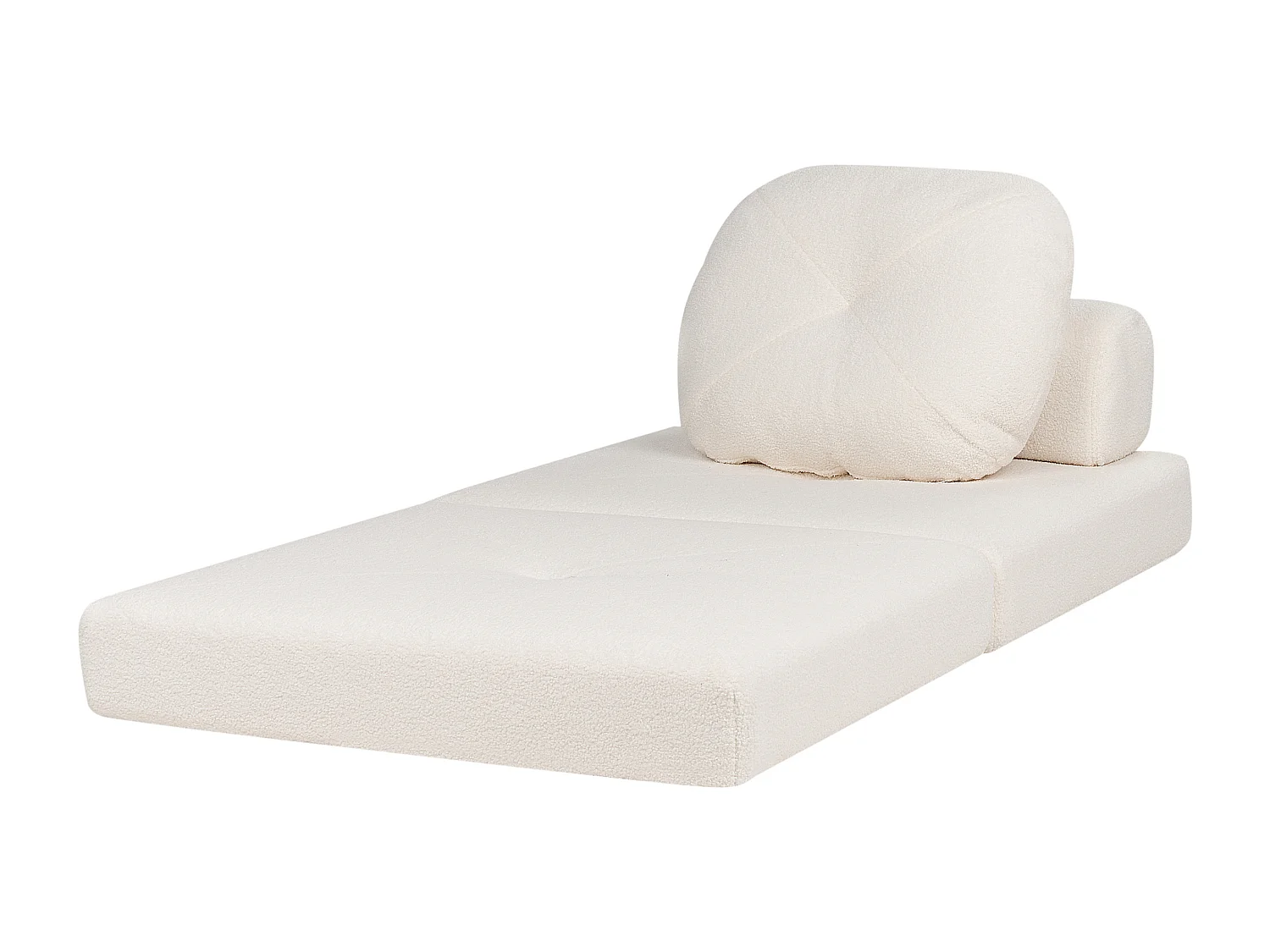 Fauteuil convertible OLDEN Bouclé Blanc