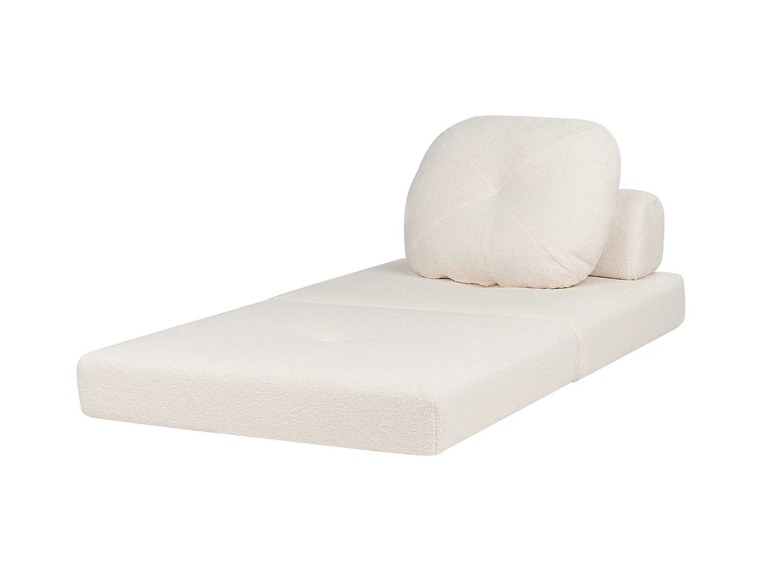 1-Sitzer Schlafsofa OLDEN Bouclé Weiss