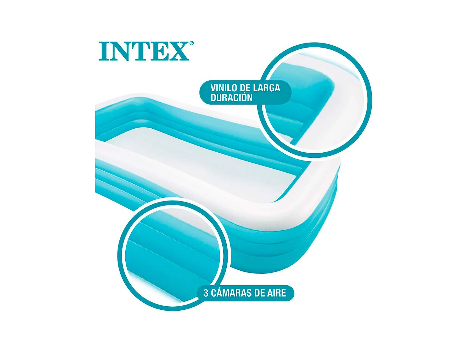 Piscine Enfant "Rectangulaire" 305cm Bleu