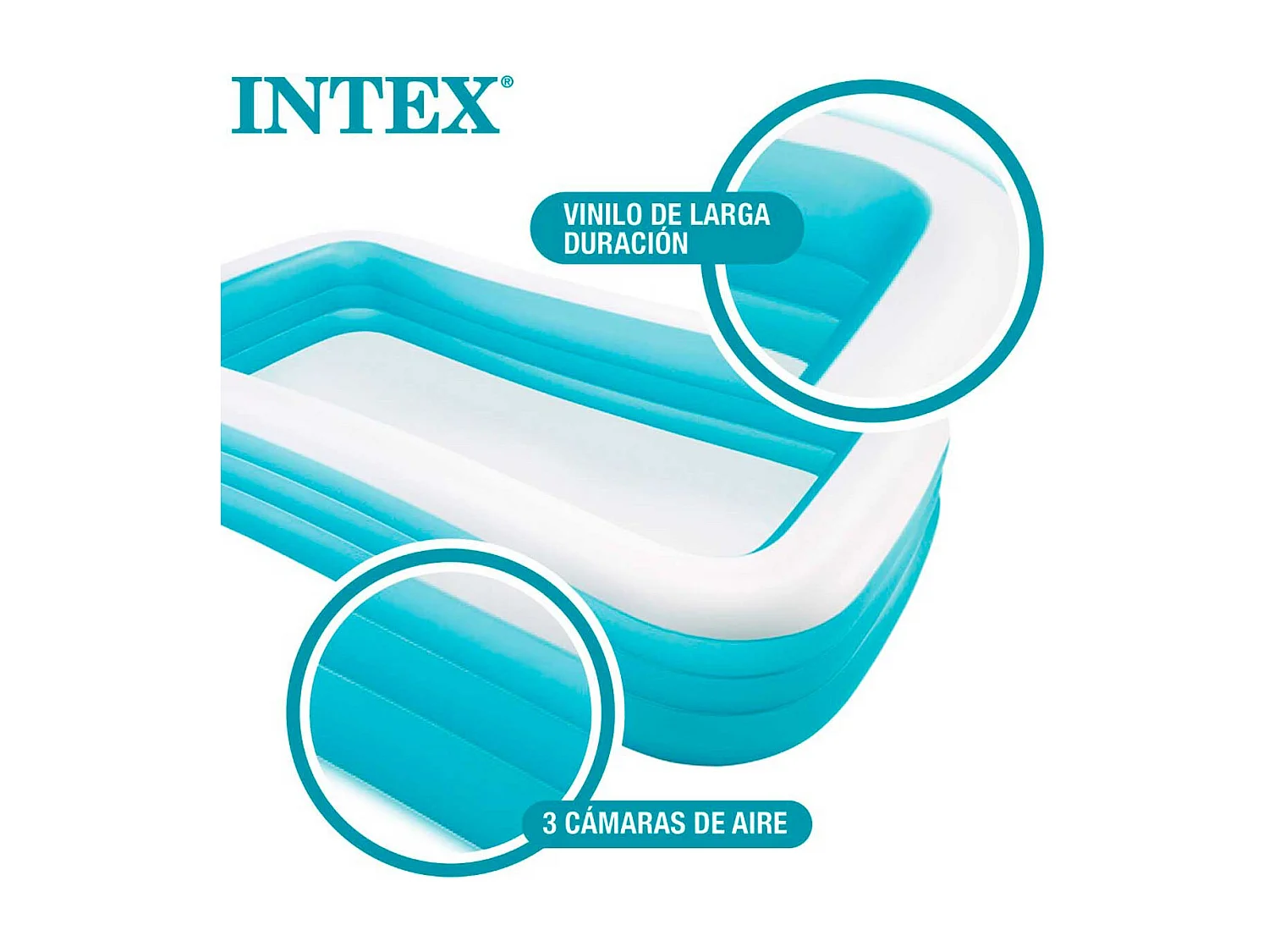 Piscine Enfant "Rectangulaire" 305cm Bleu