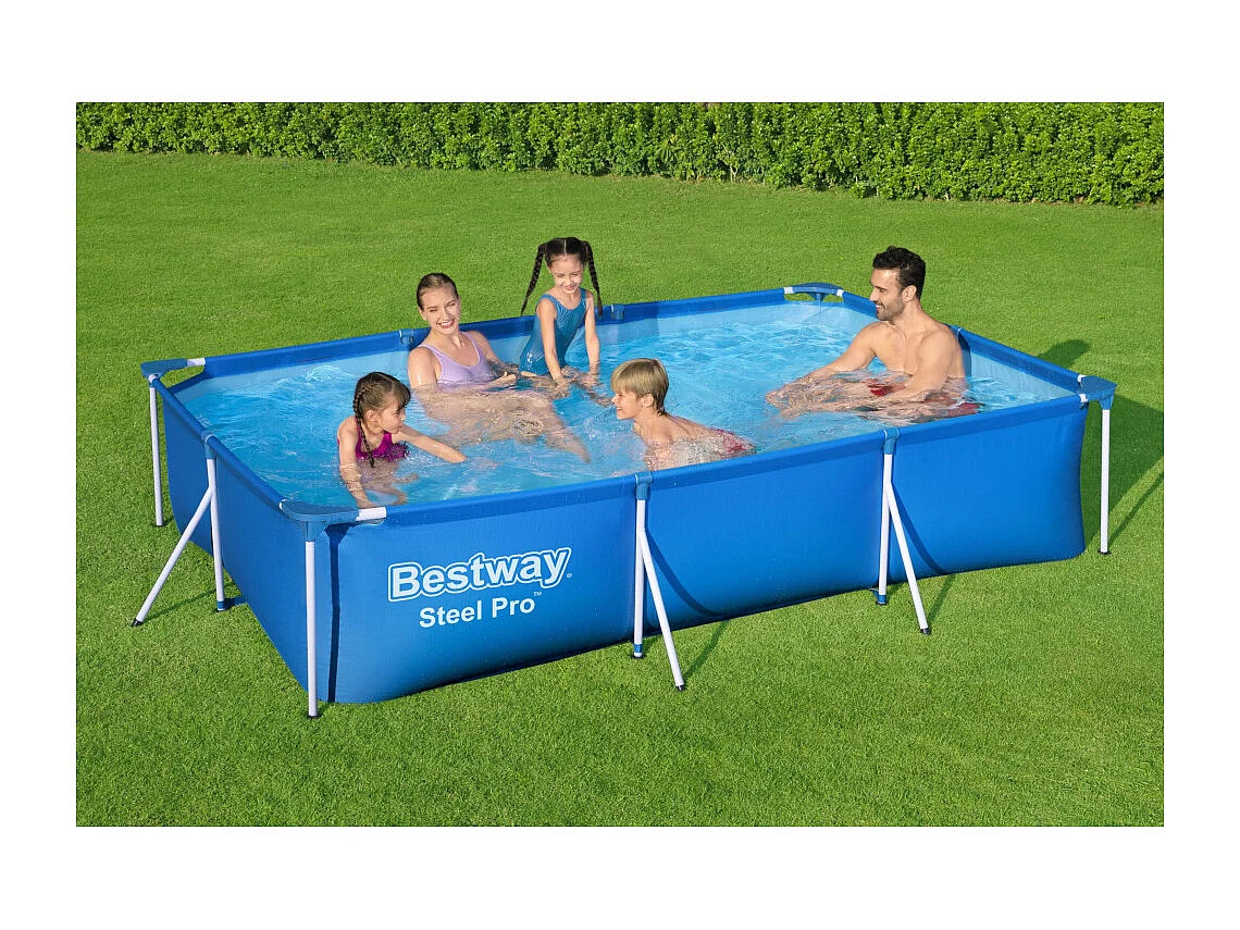 Piscina Fuori Terra Tubolare per Bambini Bestway Deluxe Splash Frame Pool 300x201x66 cm