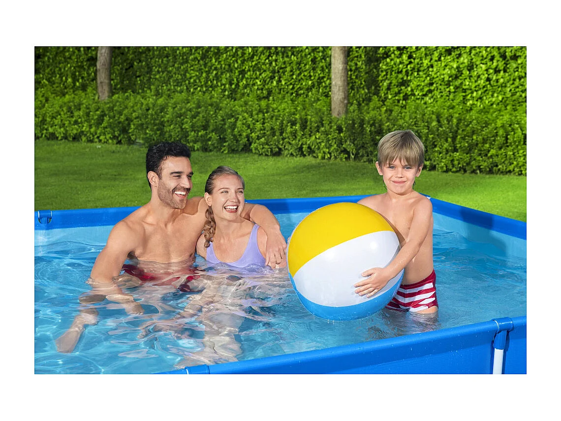 Piscina Fuori Terra Tubolare per Bambini Bestway Deluxe Splash Frame Pool 300x201x66 cm