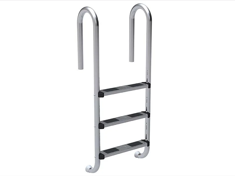 Escada de aço inoxidável - 3 degraus