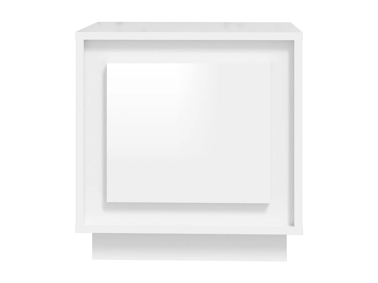 Mesas cabeceira 2peças 44x35x45cm deriv. madeira branco brilhante