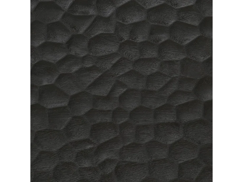 Table de chevet noir 50x33x60 cm bois de manguier massif