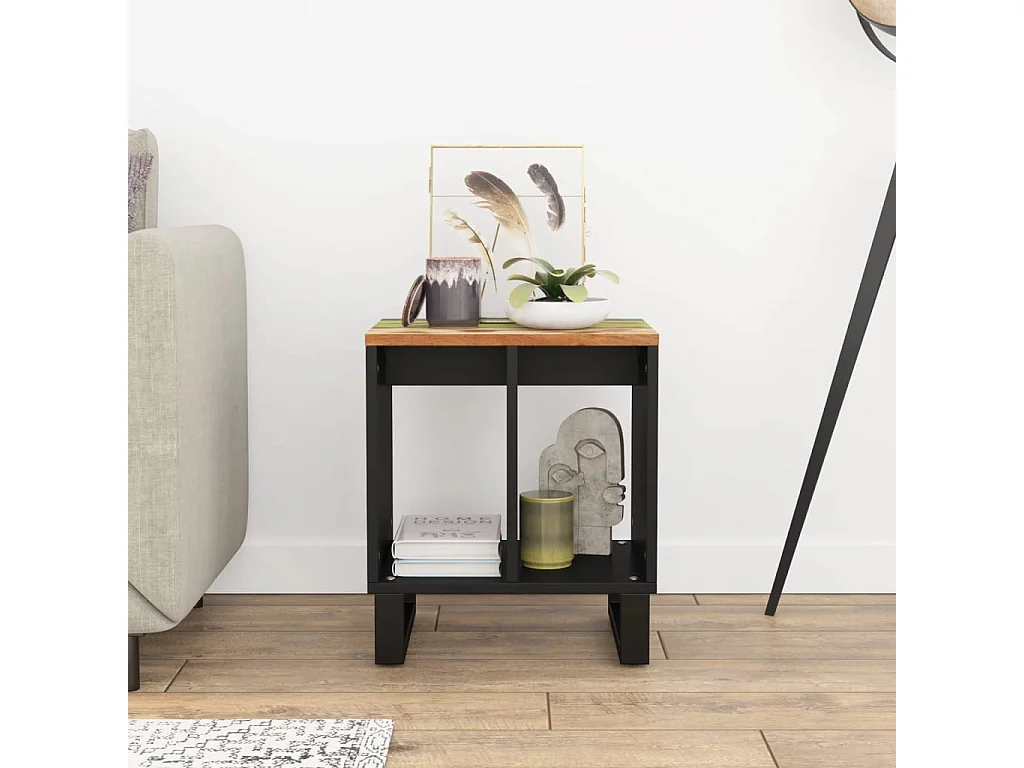 Table d'appoint 40x31x46cm Bois de récupération et d'ingénierie