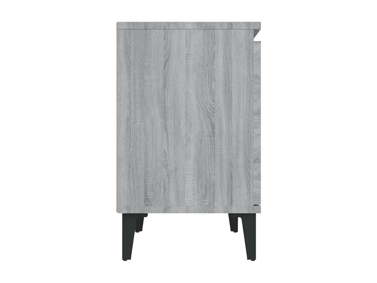 Table de chevet avec pieds en métal Sonoma gris 40x30x50 cm