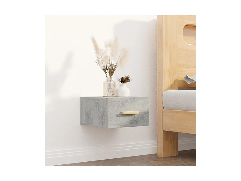 Nachtkastje wandgemonteerd 35x35x20 cm betongrijs