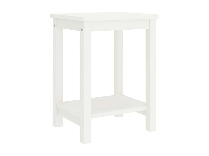 Table de chevet Blanc 35x30x47 cm Bois de pin massif
