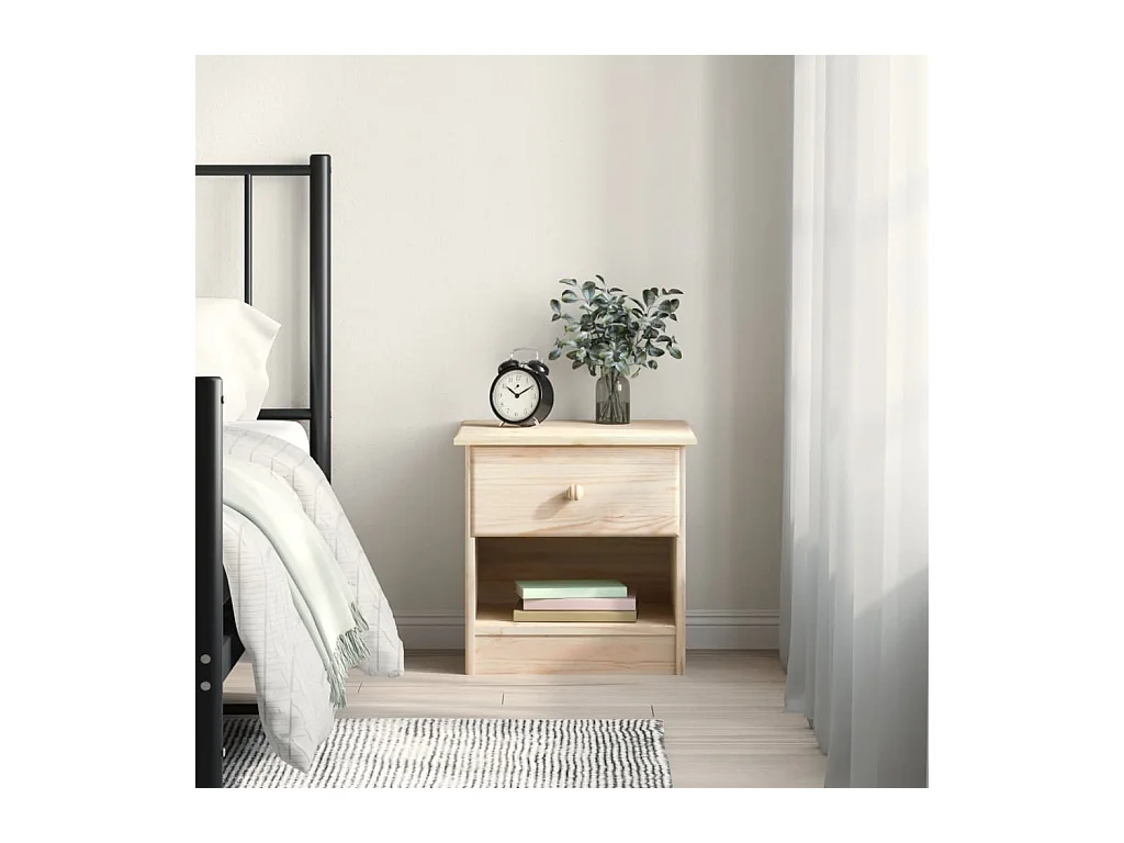 Table de chevet ALTA 43x35x40,5 cm bois de pin massif