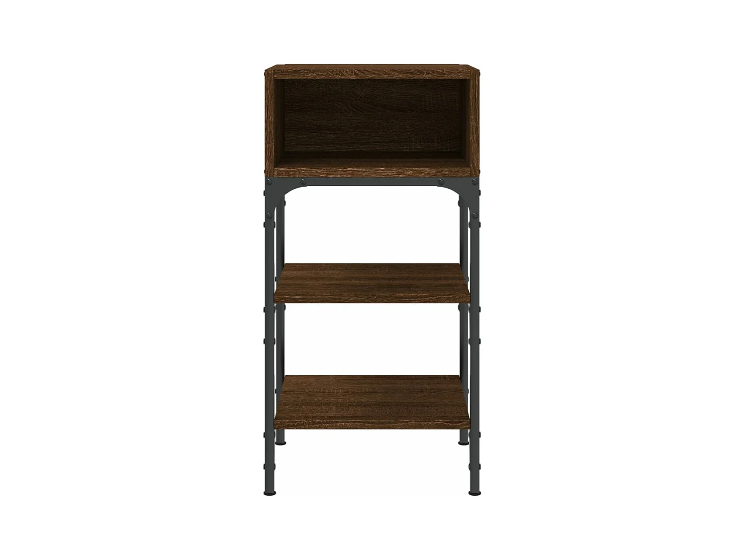 Table de chevet chêne marron 35x34,5x70 cm bois d'ingénierie